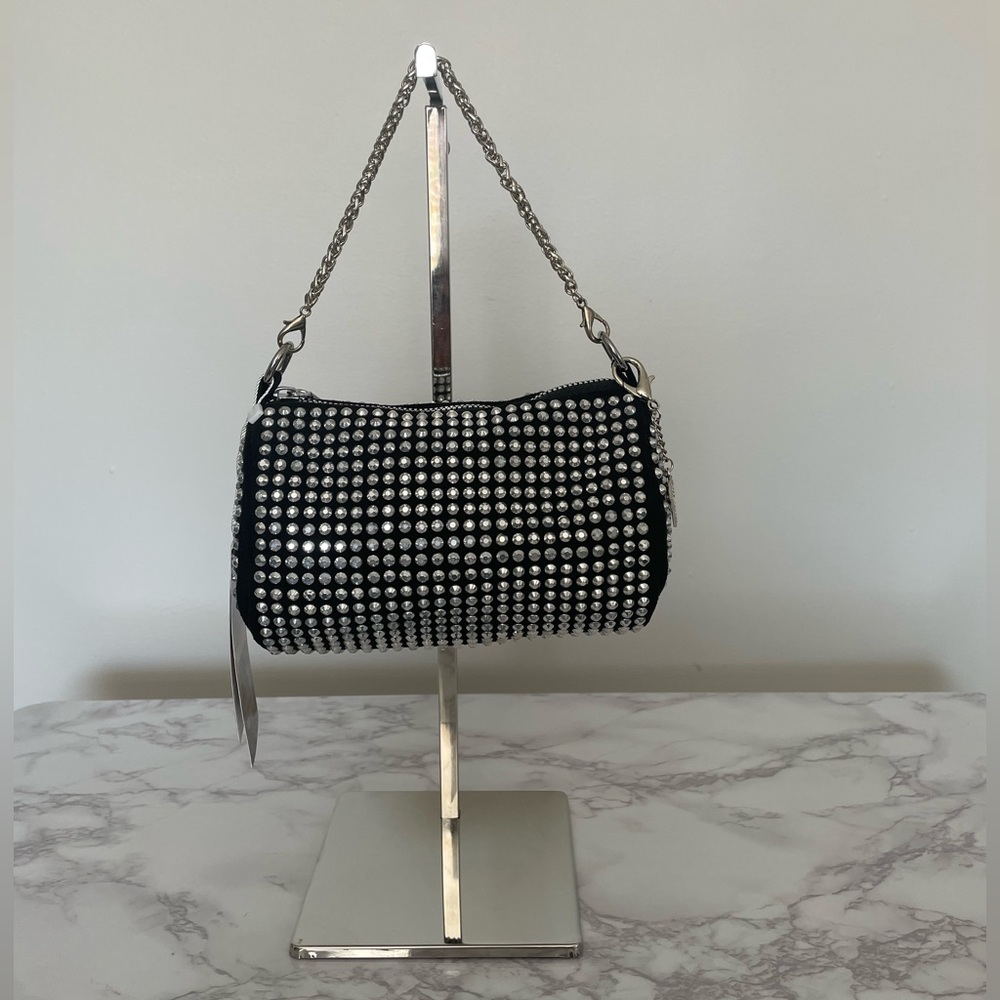 Rhinestone Studded Crossbody Natalie Mills Barrel Wristlet